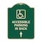 Signmission W/ NY Approved Isa Accessible Parking on Up Arrow Heavy-Gauge Aluminum Sign, 24" x 18", G-1824-22697 A-DES-G-1824-22697 - alternate 1